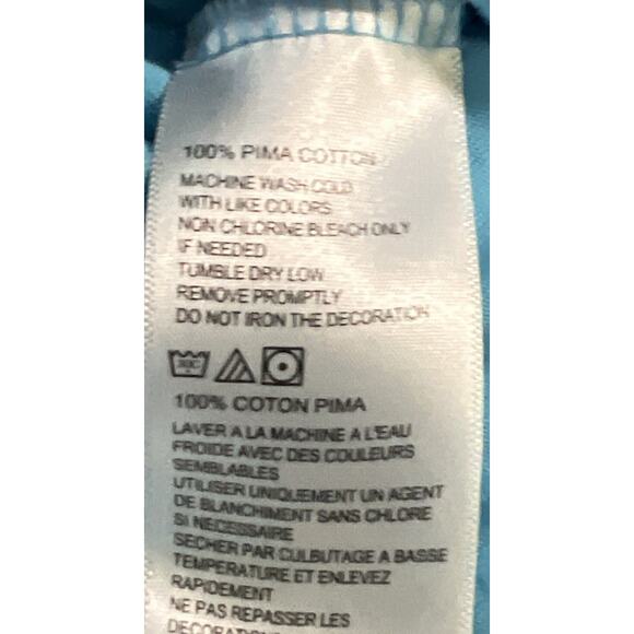 Tommy Bahama Shirt Mens M Light Blue Pocket Front Short Sleeve Crew Neck T-Shirt - Picture 8 of 8